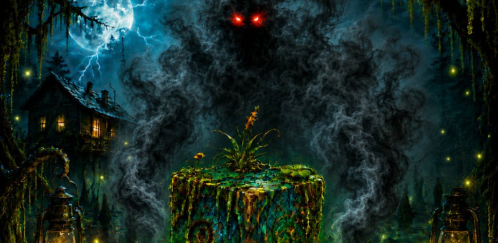 Bayou Blast — a one-touch platformer through a neon-lit haunted bayou