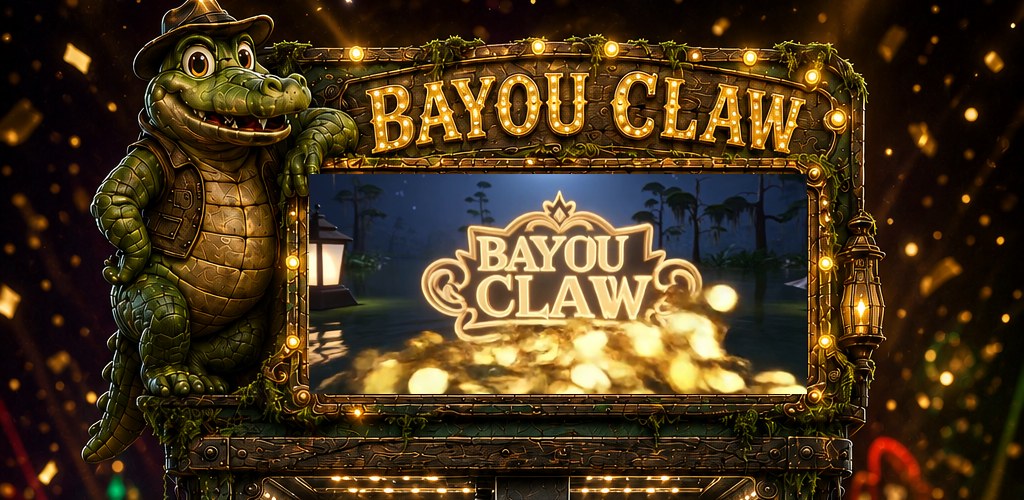 Bayou Claw — a painted claw-machine arcade from deep in the bayou