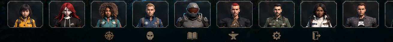 The Driftlands researcher roster — thirteen guild explorers