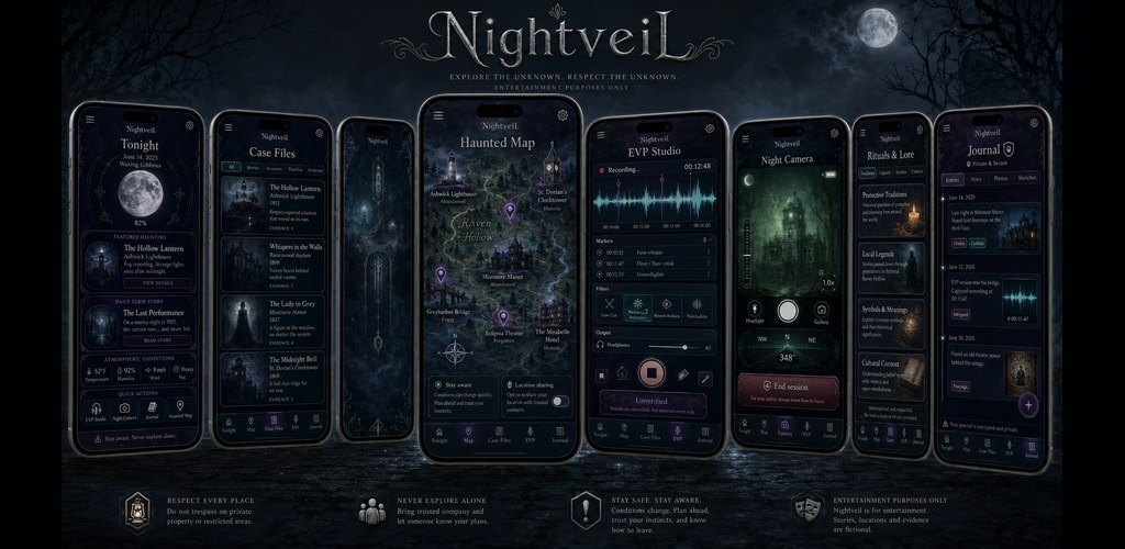 Nightveil: Paranormal Mystery — investigate the hauntings of Raven Hollow
